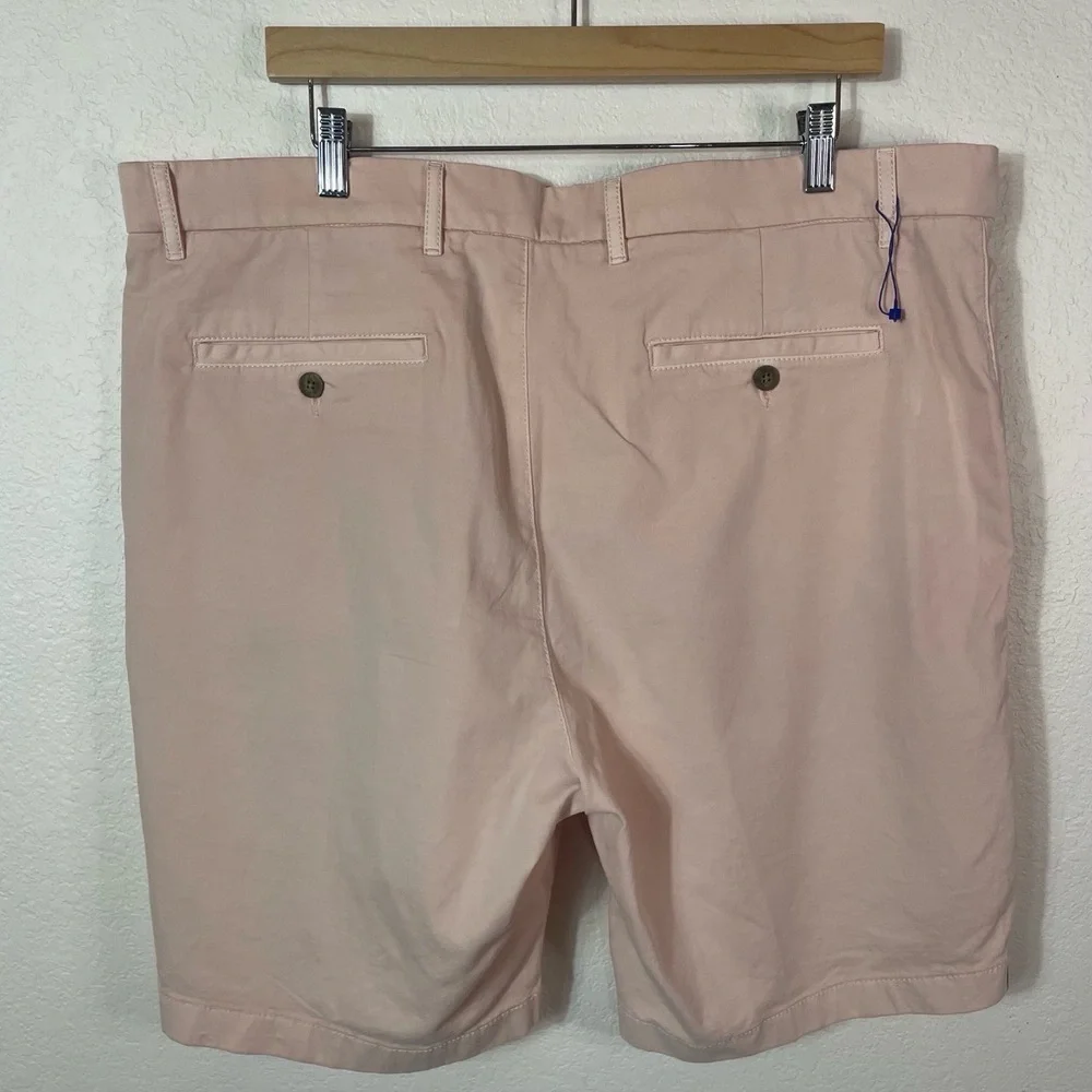 Roundtree & Yorke Carribean Chino‎ Flat 9” Shorts Pink Peach Sz 40 NWT Vacation